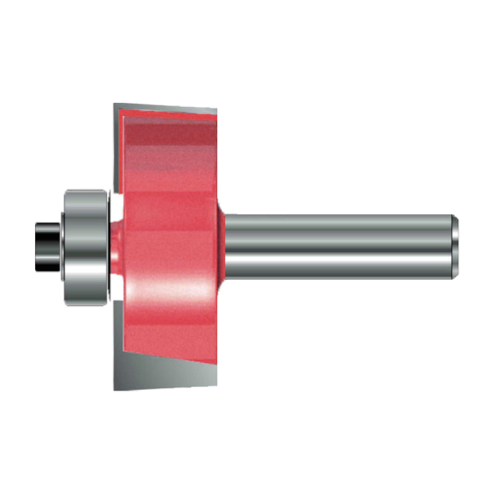 TCT Rabbeting Router Bit с углом сдвига и шариковым подшипником, двойным резаком, правым вращением